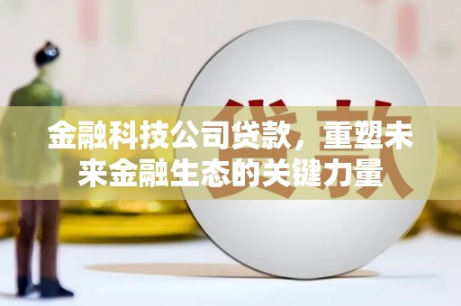 肇州金融科技公司贷款，重塑未来金融生态的关键力量