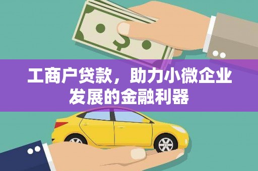 肇州工商户贷款，助力小微企业发展的金融利器